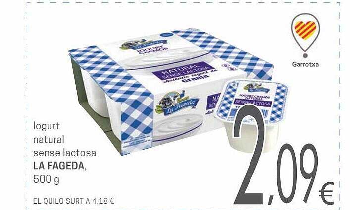 Valvi Supermercats Iogurt Natural Sense Lactosa La Fageda