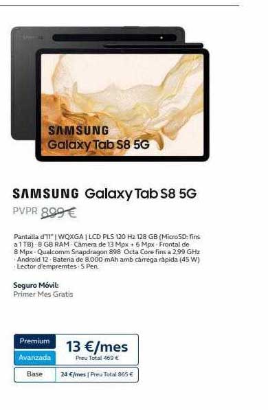 Movistar Samsung Galaxy Tab S8 5g