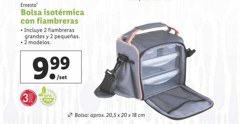 Bolsa isotermica discount con fiambreras lidl