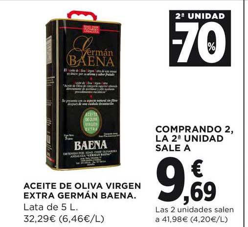 El Corte Inglés 2ª Unidad -70% Aceite De Oliva Virgen Extra Germán Baena
