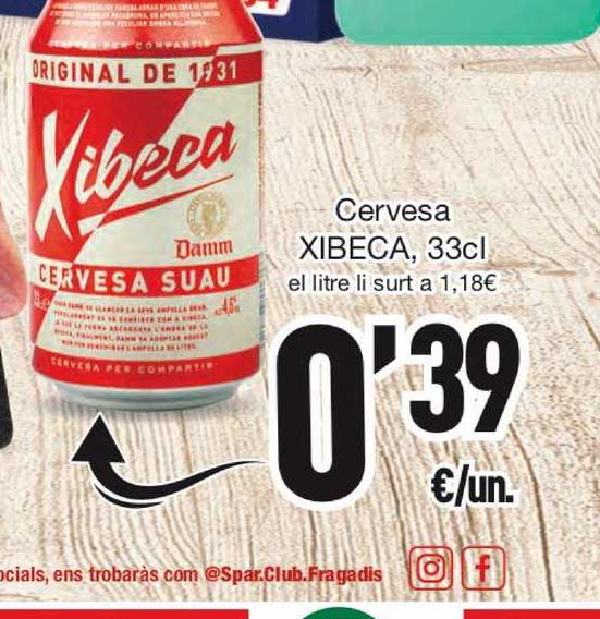 SPAR Fragadis Cervesa Xibeca, 33cl
