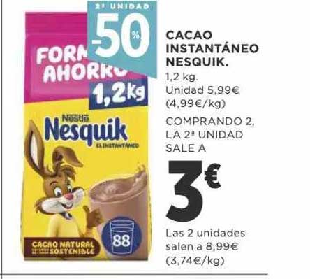 Supercor 2a Unidad -50% Cacao Instantáneo Nesquik