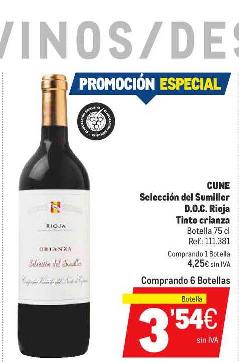 Makro Cune Selección Del Sumiller D.O.C. Rioja Tinto Crianza