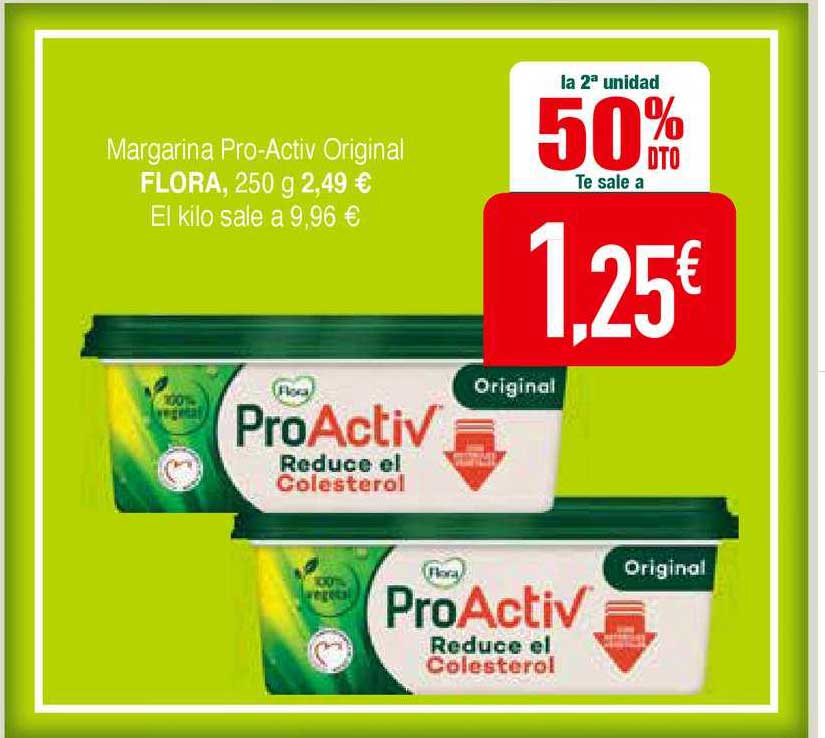 Oferta Margarina Pro Activ Original Flora 250 G En Masymas