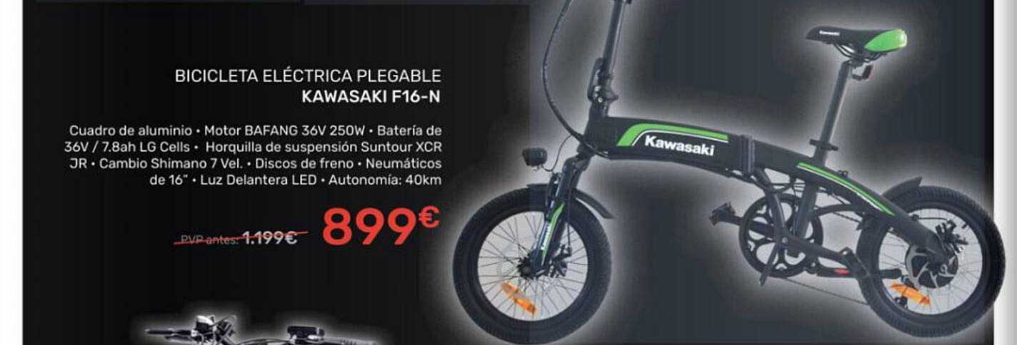 Cenor Bicicleta Eléctrica Plegable Kawasaki F16-n