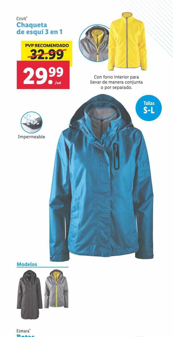Oferta Crivit Chaqueta De Esquí 3 En 1 en LIDL