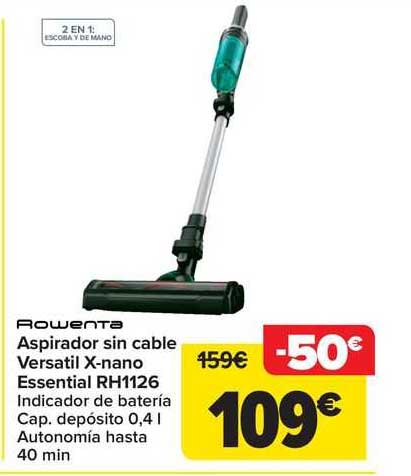 Ofertas Aspiradoras Escoba sin Cable (Cecotec, Rowenta, Bosch..) - Carrefour