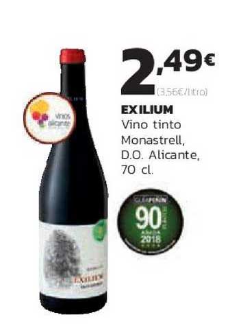 Supermercados Lupa Exilium Vino Tinto Monastrell, D.o. Alicante, 70 Cl