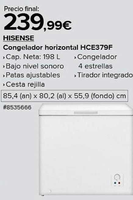 Costco Hisense Congelador Horizontal Hce379f