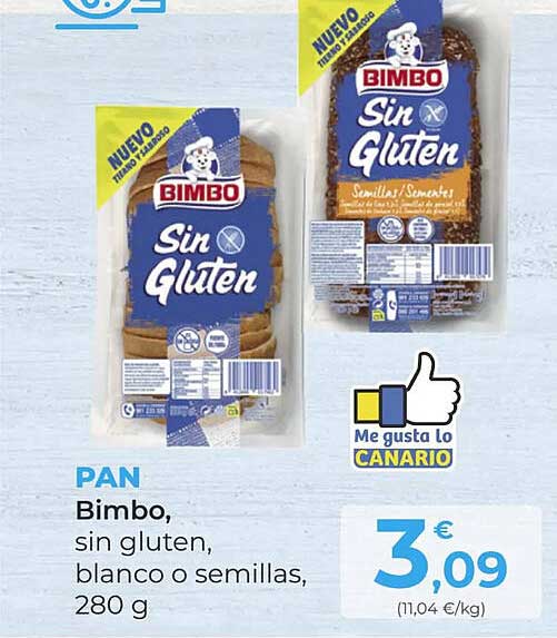 Oferta Pan Bimbo Sin Gluten en SPAR Gran Canaria
