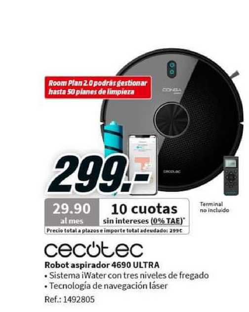Oferta Cecotec Robot Aspirador 4690 Ultra en MediaMarkt