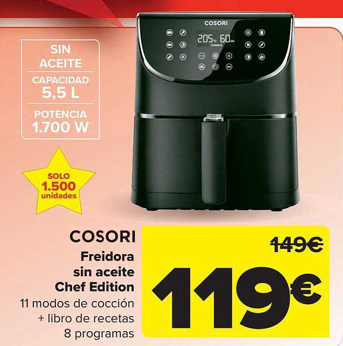 Carrefour Cosori Freidora Sin Aceite Chef Edition