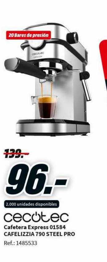 Oferta Cecotec Cafetera Express 01584 Cafelizzia 790 Steel Pro en MediaMarkt
