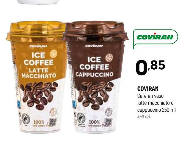 Coviran Coviran Café En Vaso Latte Macchiato O Cappuccino
