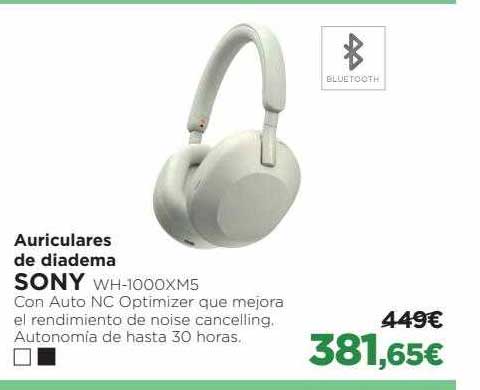 Oferta Auriculares De Diadema Sony Wh-1000xm5 en El Corte Inglés 