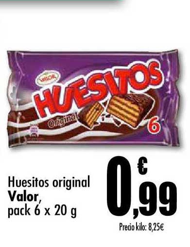 Unide Supermercados Huesitos Original Valor, Pack 6 X 20 G