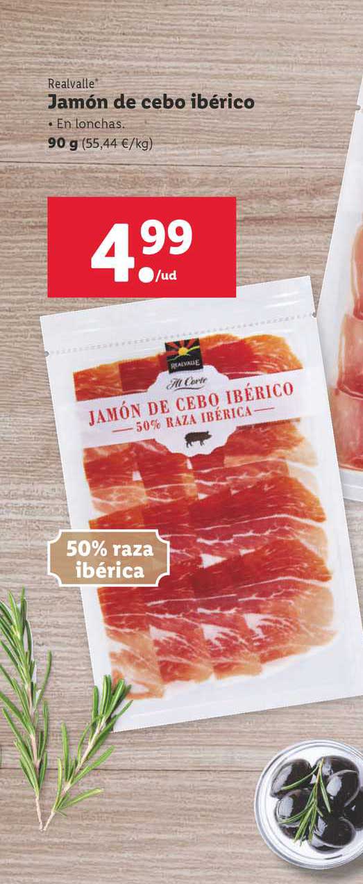 Oferta Realvalle Jamón De Cebo Ibérico en LIDL