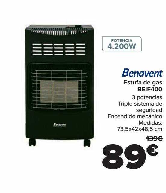 Carrefour Benavent Estufa De Gas Beif400