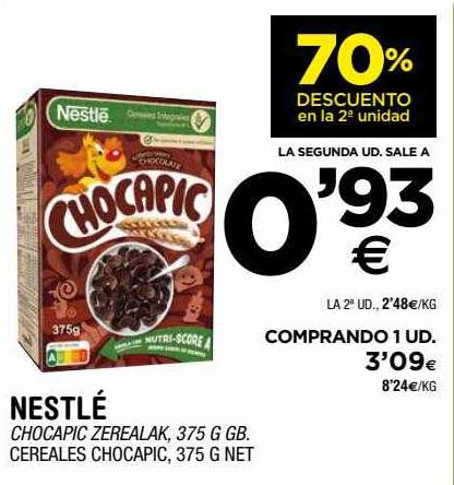 BM Supermercados 70% Descuento En La 2a Unidad Nestlé Cereales Chocapic