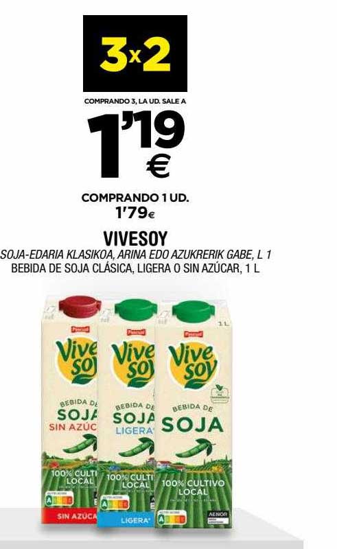 BM Supermercados Vivesoy Bebida De Soja Clasica Ligera O Sin Azúcar