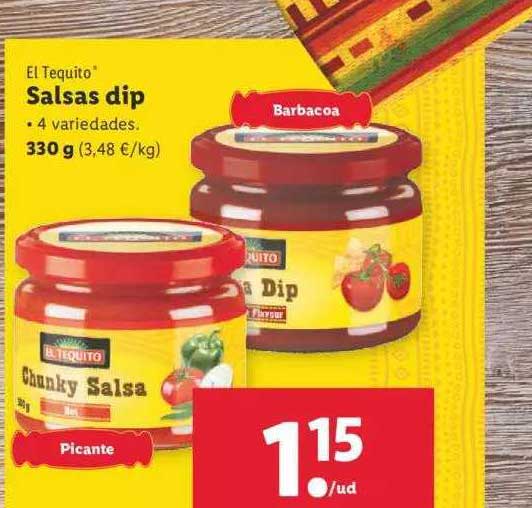 Oferta Dip LIDL El Tequito Salsas en