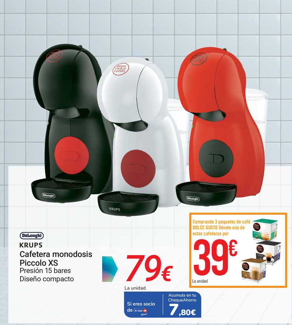 Oferta Cafetera Madera en Carrefour