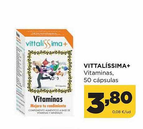 Oferta Vittalíssima+ Vitaminas 50 Cápsulas en Alimerka