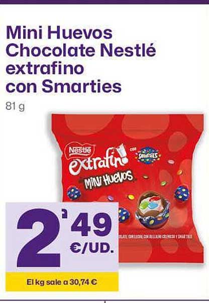 AhorraMas Mini Huevos Chocolate Nestlé Extrafino Con Smarties