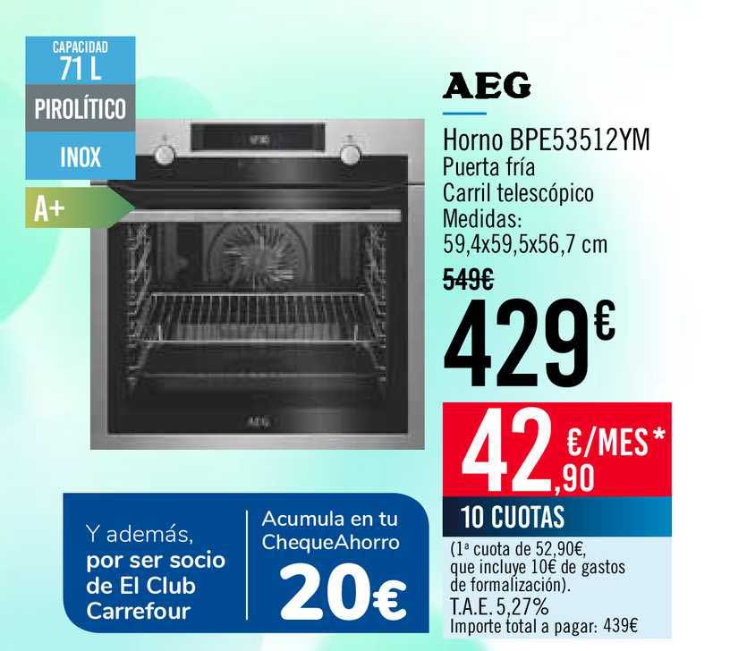 Oferta Aef Horno Bpe53512ym en Carrefour