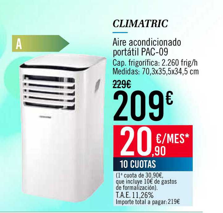 Carrefour Climatric Aire Acondicionado Portátil Pac-09