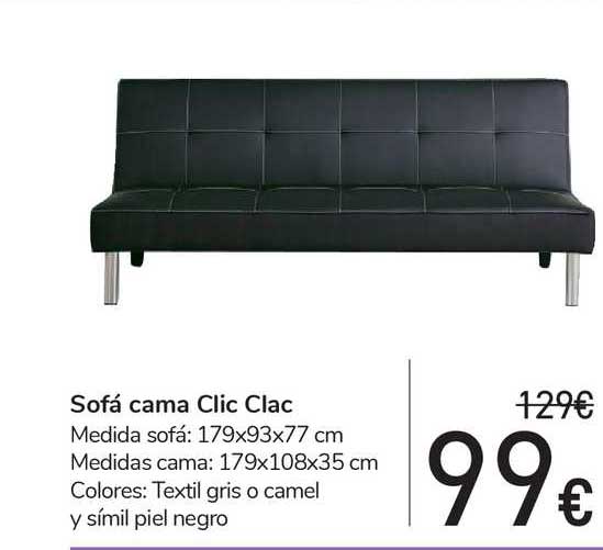 Oferta Sofá Cama Clic Clac en Carrefour