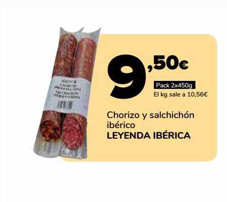Supeco Chorizo Y Salchichón Ibérico Leyenda Ibérica