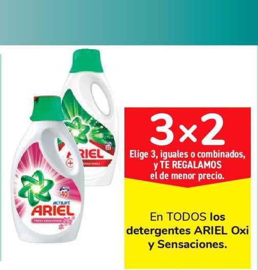 Oferta 3x2 En Todos Los Detergentes Ariel Oxi Y en Carrefour