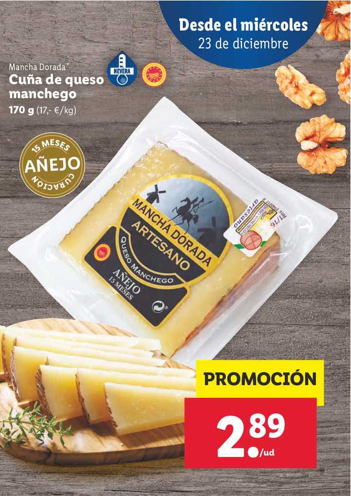 Oferta Mancha Dorada Cuña De Queso Manchego 170 G en LIDL