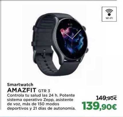 Oferta Smartwatch Amazfit Gtr 3 en El Corte Ingles