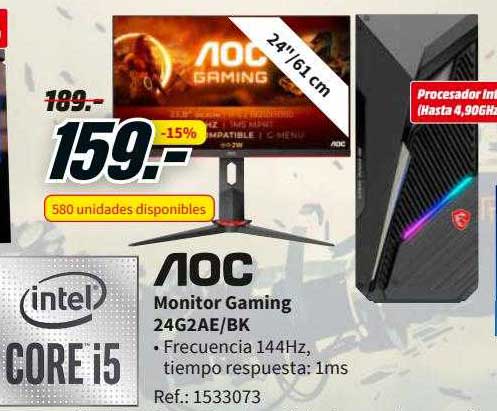 MediaMarkt Intel Core I5 Aoc Monitor Gaming 24g2ae-bk