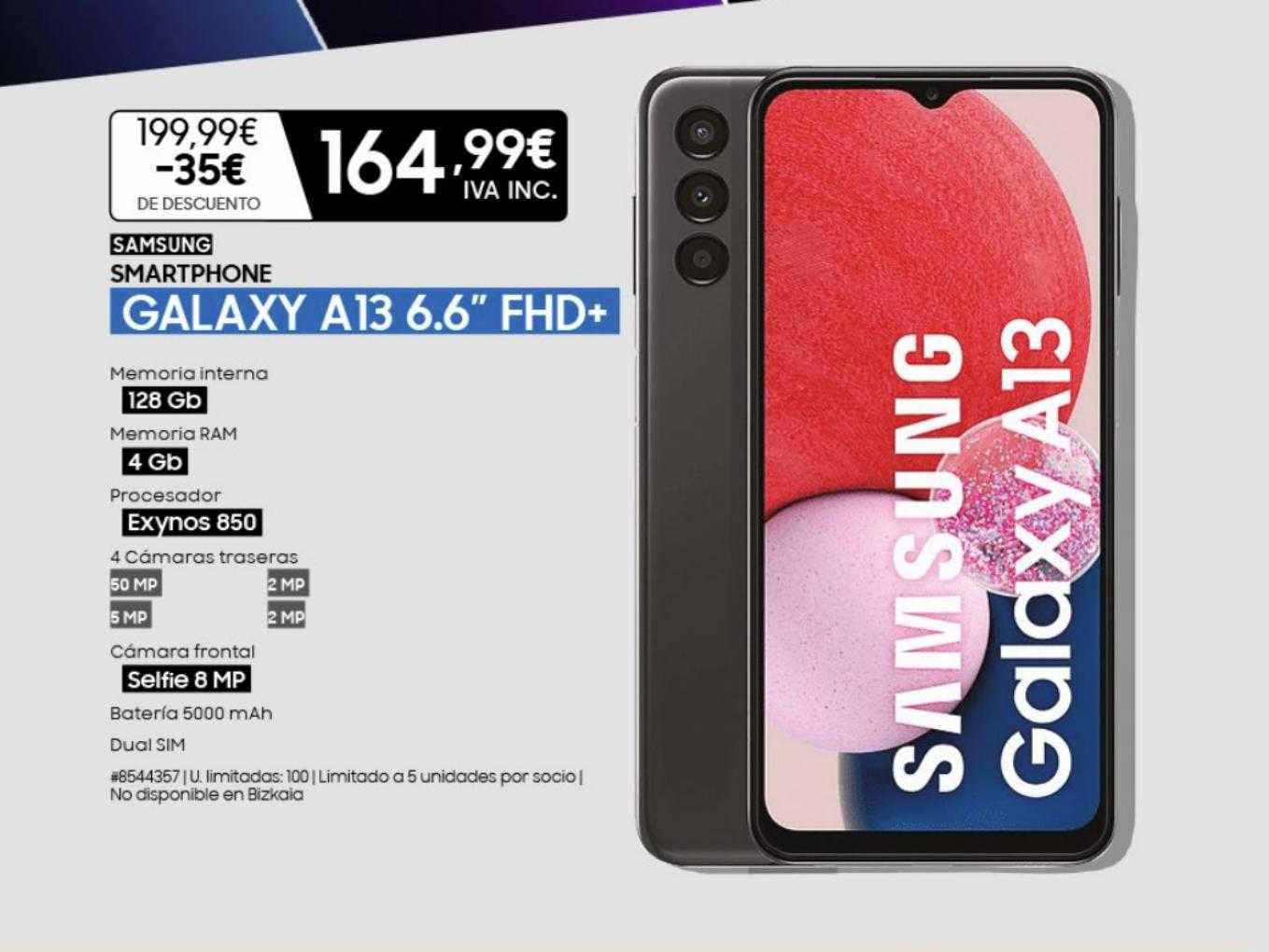 Costco Samsung Smartphone Galaxy A13 6.6