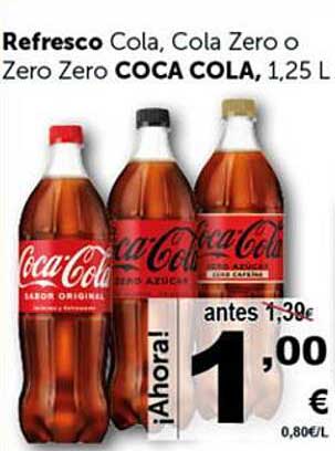 Masymas Refresco Cola Cola Zero O Zero Zero Coca Cola