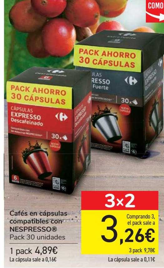 Oferta Cafés En Cápsulas Compatible Con Nespresso en Carrefour