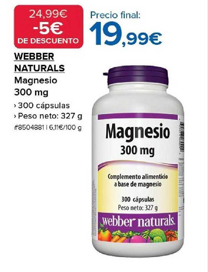 Costco Webber Naturals Magnesio 300 Mg