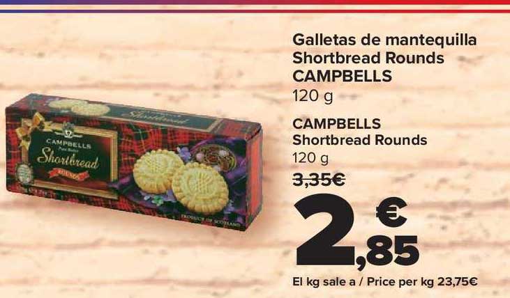 Carrefour Market Galletas De Mantequilla Shortbread Rounds Campbells Campbells Shortbread Rounds