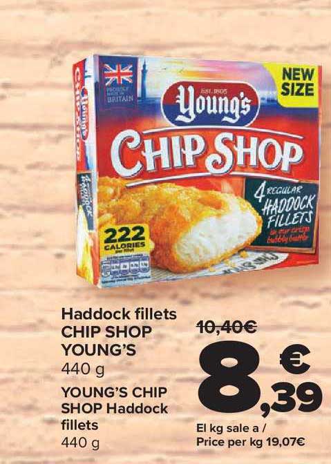 Carrefour Market Haddock Fillets Chip Shop Young's Young's Chip Shop Haddock Fillets