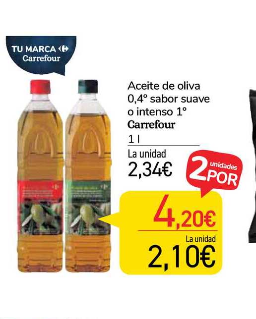 Aceite de oliva suave 0,4º Carrefour 1 l.