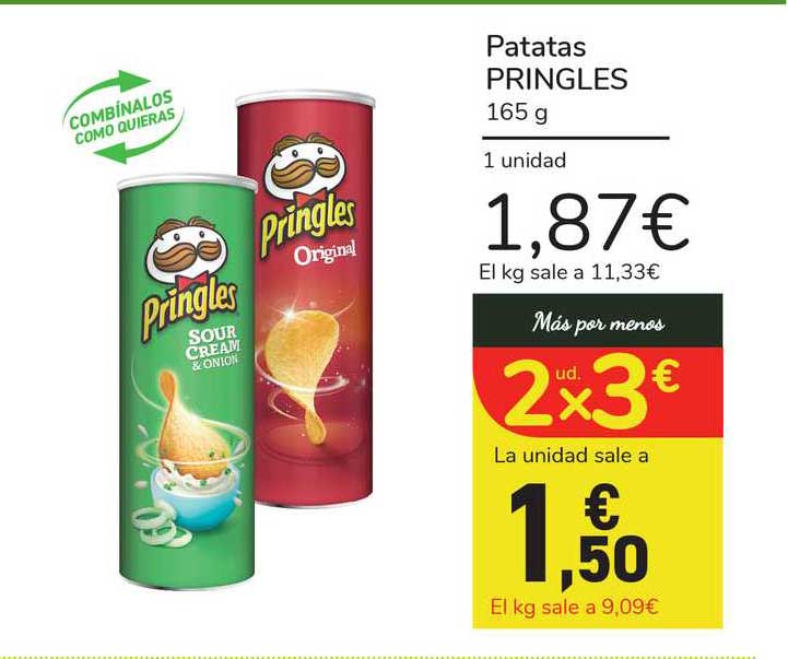 Carrefour Express 2x3€ Patatas Pringles 165 G