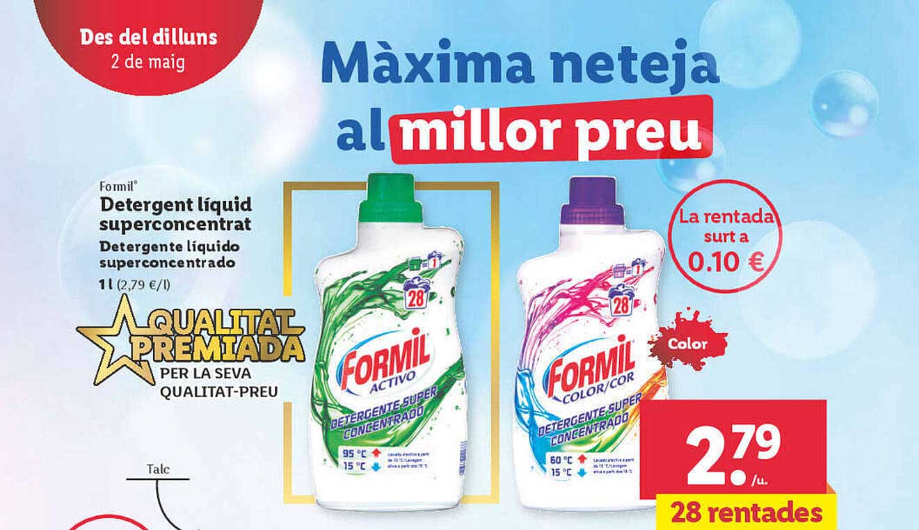 Oferta Formil Detergente Liquido Superconcentrado en LIDL