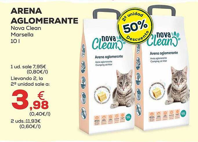 Nova Clean Marsella Arena Aglomerante para gatos