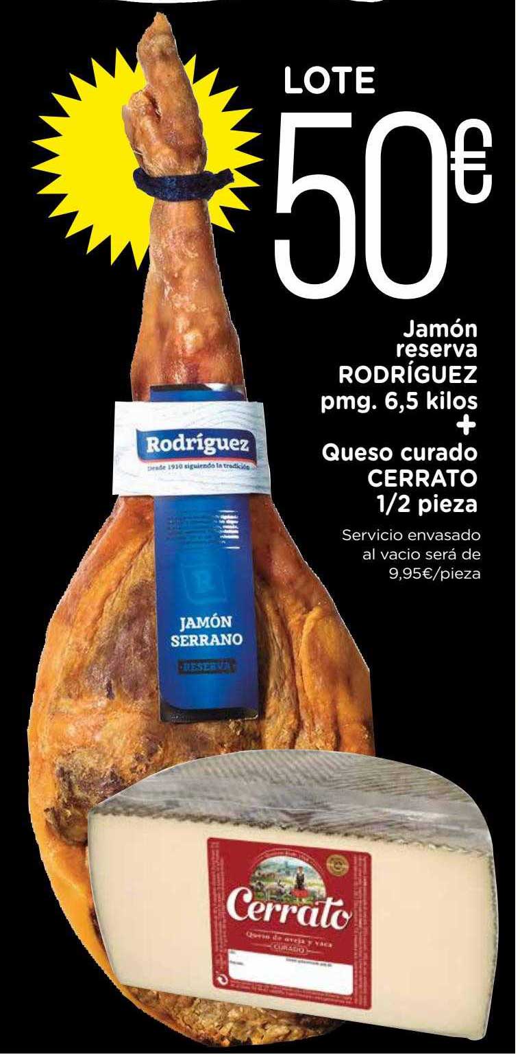 Supermercados Piedra Jamón Reserve Rodríguez + Queso Curado Cerrato