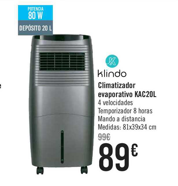 Carrefour Klindo Climatizador Evaporativo Kac20l