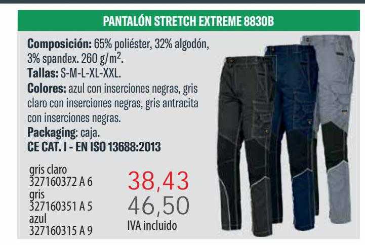 acumular nombre residuo Oferta Pantalón Stretch Stretch Extreme 8830b en Coinfer
