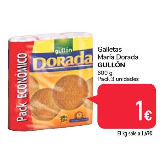 Oferta Galletas María Dorada Gullón 600 G Pack 3 Unidades en Carrefour Market Oferta Galletas María Dorada Gullón 600 G Pack 3 Unidades en Carrefour Market